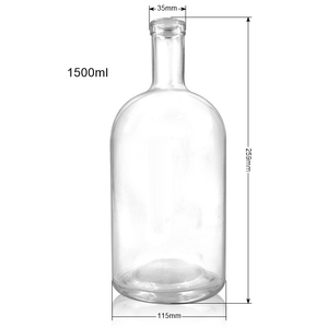 Botella de Agua de Vidrio de Gran Tamaño de 1.5 Litros para Bebidas, <span class=keywords><strong>Vodka</strong></span>, Whisky - Product Image 4