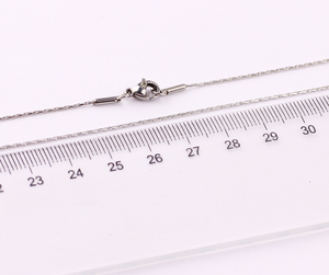 Catena Sottile in <span class=keywords><strong>Argento</strong></span> con Maglie Quadrate e Rotonde Lunghe, Spessore 0,8mm, Personalizzabile, Antiossidante, con Chiusura a Moschettone - Product Image 3