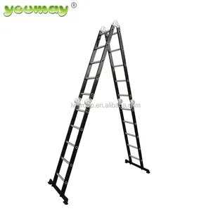 Factory Price Multi-Purpose Aluminum Ladder 4X3 Steps Compact Folding Household Ladder