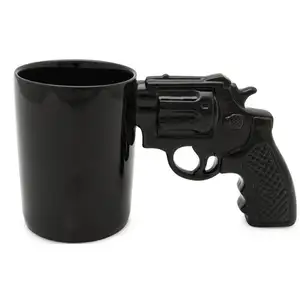 Großhandel Keramik Pistole-Pistole Pistole geformte Keramik Tee Kaffee becher Tasse