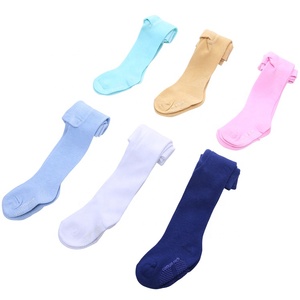बच्चे के लिए सादे रंग कपास समृद्ध टाइट्स - Product Image 3