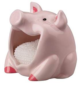 <span class=keywords><strong>Porte</strong></span>-<span class=keywords><strong>éponge</strong></span> en <span class=keywords><strong>céramique</strong></span> peint à la main, accessoire de cuisine en forme de cochon - Product Image 1