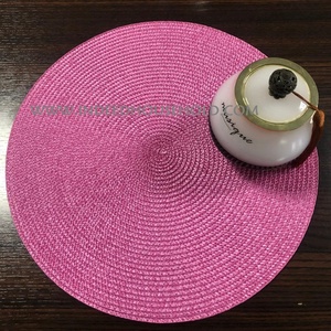 แผ่นรองจานพลาสติกแบบขายส่ง ทอจากพลาสติก PP แบบถักเป็นทรงกลม - Product Image 2