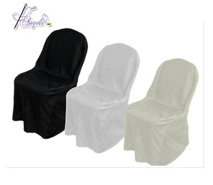 White Satin Folding <strong>Chair</strong> <strong>Covers</strong>, Ivory Satin Folding <strong>Chair</strong> <strong>Covers</strong>, <strong>Black</strong> Satin Folding <strong>Chair</strong> <strong>Covers</strong> in Wedding Events - Product Image 1