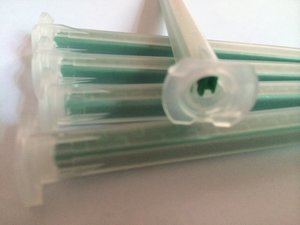 Nhựa Tĩnh Mixer PMF6-16 Trộn Vòi Phun Cho Duo Gói Epoxies Lưỡi Lê Một Hình Vuông Màu Xanh Lá Cây - Product Image 3