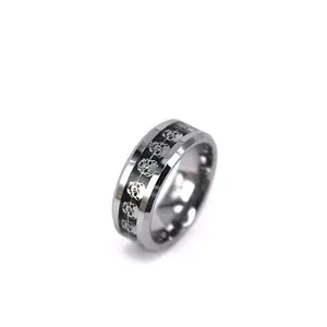 Светоотражающая блестящая камуфляжная инкрустация вольфрамовое обручальное кольцо на заказ, доступное маленькое MOQ, Новое обручальное кольцо из вольфрама в Галактике