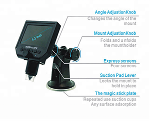 <span class=keywords><strong>G600</strong></span> Kỹ Thuật Số Xách Tay 1-600X 3.6MP Kính Hiển Vi Liên Tục Magnifier Với 4.3Inch HD <span class=keywords><strong>LCD</strong></span> Hiển Thị Cho Micro-Thiết Bị Điện Tử - Product Image 6