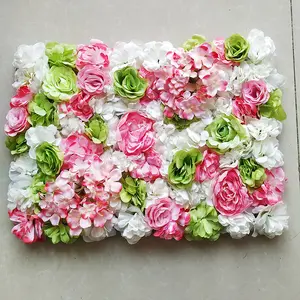 Vendita all'ingrosso pianta sfondo-Occasione di NOZZE e rosa fiori Fatti A Mano fiore pianta della parete di sfondo