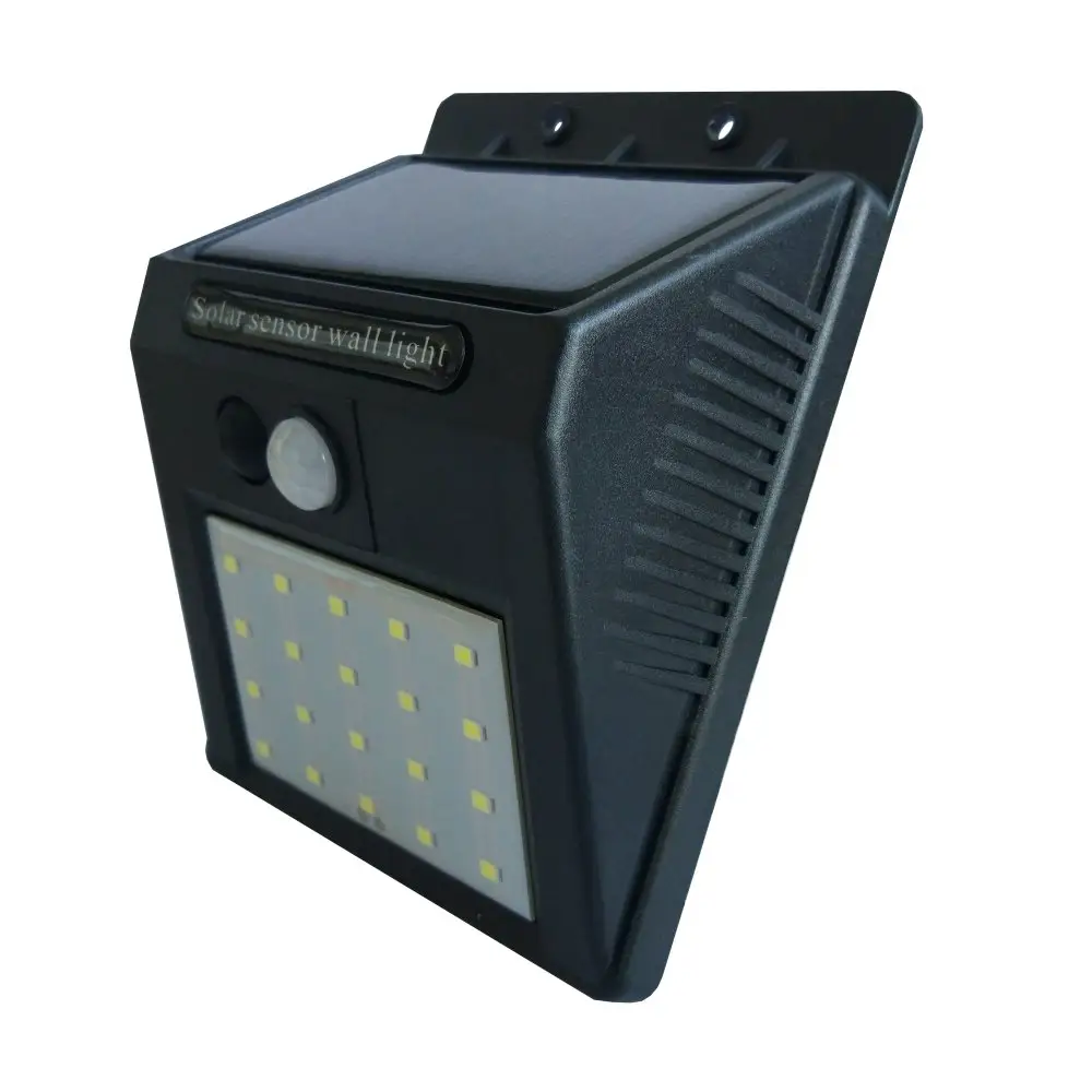 Alibaba fornitore 20 Led Motion Sensor Luci Applique Da Parete Solare Esterna Yard Garden Path Illuminazione con botton