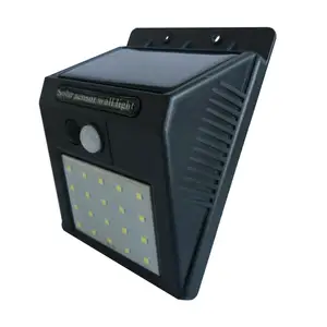 Alibaba supplier 20 LEDs Motion Sensor Lights Outdoor Solar Wall Yard Path Garden Lighting with botton