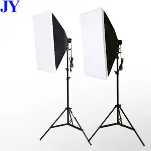 JingYing Kit Lampu Fotografi 50X70Cm, Kit Pencahayaan Kotak Lembut Studio Foto dengan Dudukan Lampu