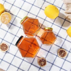 Frasco <span class=keywords><strong>de</strong></span> cristal <span class=keywords><strong>de</strong></span> miel con logo personalizado, vacío, hexagonal, personalizado, 350ml, venta <span class=keywords><strong>al</strong></span> <span class=keywords><strong>por</strong></span> <span class=keywords><strong>mayor</strong></span> - Product Image 3