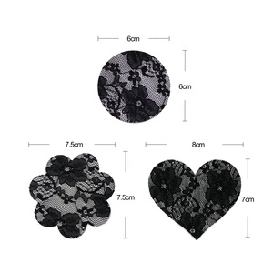 Hot Sale Lingerie Breast Pasties Disposable Adhesive Sexy Black Lace <strong>Boobs</strong> Nipple <strong>Stickers</strong> Cover for Girl Strapless Dress - Product Image 4