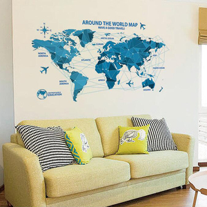 Soggiorno rimovibile mappa del mondo wall sticker decal - Product Image 3