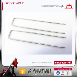 लॉन और परिदृश्य के लिए गैल्वेनाइज्ड यू-प्रकार नाखून सोड स्टेपल लोहे की सामग्री - Product Image 3