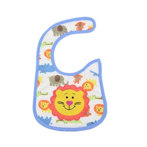 Nuevo lindo diseño de dibujos animados de algodón 100% impermeable adulto babero del bebé