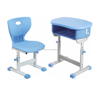 Ensemble chaise et bureau réglables en hauteur en plastique pour enfants, usage scolaire, design moderne, marque JINJIAWEI, garantie 1-2 ans, province du Guangdong