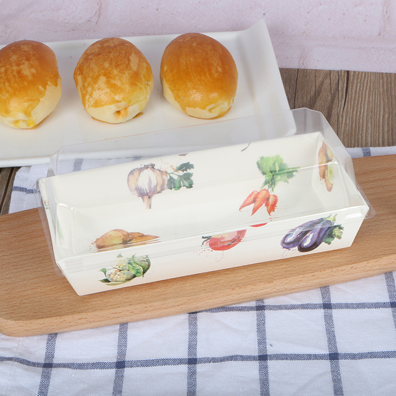 Paper Sandwich Box with Window Box for food packing Food Grade Disposable Kraft Paper Container treat Cake Box