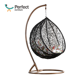 Fauteuil <span class=keywords><strong>suspendu</strong></span> en rotin de style nid d'oiseau/goutte d'eau pour intérieur/extérieur/salon, hamac/chaise suspendue en rotin de jardin avec coussins - Product Image 1