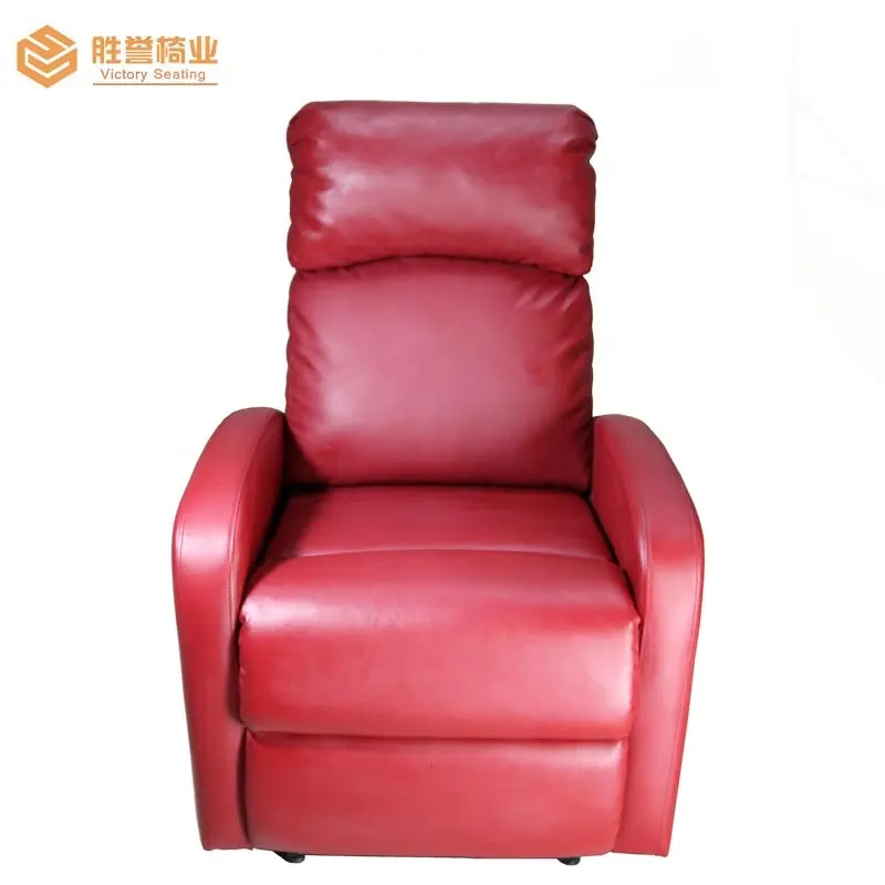 Modern Pu Leather High Back Recliner Chair Sale Comfortable Single Manual Recliner Sofa Cinema Chair