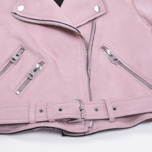 Nouveau modèle de <span class=keywords><strong>veste</strong></span> courte <span class=keywords><strong>en</strong></span> simili daim décontractée pour <span class=keywords><strong>femme</strong></span>, <span class=keywords><strong>veste</strong></span> <span class=keywords><strong>en</strong></span> <span class=keywords><strong>cuir</strong></span> synthétique pour le printemps - Product Image 5