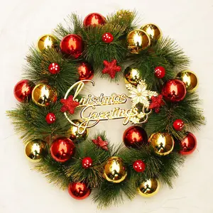 New design Christmas door decorated Christmas Ball garland wreath