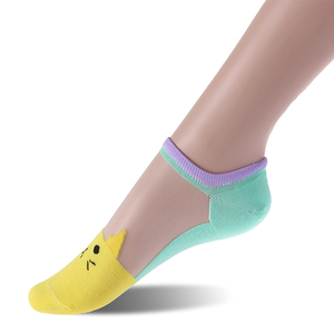 Chaussettes acier inoxydable pour femmes, chaussettes coupe basse avec dentelle, cristal Transparent, meilleure vente - Product Image 2