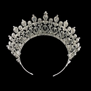 Echsio Fascino Cuore Trasparente Con Strass di Cristallo Corona Per La Regina Nuziale Diademi di Spettacolo Promenade Del Partito Del Regalo BC3676 - Product Image 2