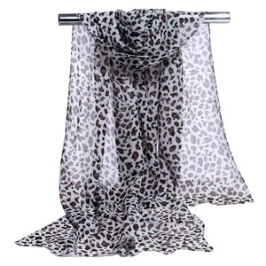 Sciarpa in Chiffon da donna con stampa leopardata alla moda all'ingrosso sciarpe <span class=keywords><strong>Vintage</strong></span> di tacchino per le donne - Product Image 2