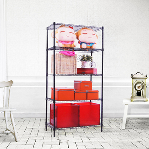 850*330*1600 मिमी RH-WS8533160B-5 तार जाल डिस्प्ले रैक पांच परतों काले धातु के तार आश्रय - Product Image 4