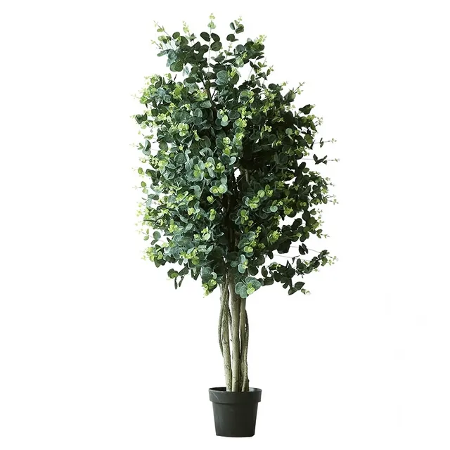 Satış 3 4 ft Yapay Para Yapraklar Bitki Yapmak Yapay Bonsai Ağaçları Dekoratif