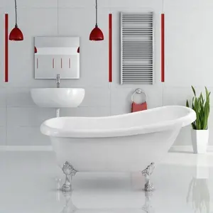 Moderne Toilette Baby freistehende Acryl vier Klauen fuß Badewanne Innen freistehende Badewannen