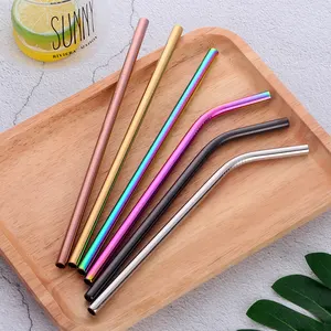 Stainless Straw Stainless Steel Drinking Straw Colorful