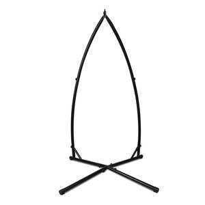 Soporte <span class=keywords><strong>para</strong></span> silla <span class=keywords><strong>colgante</strong></span> al aire libre, <span class=keywords><strong>hamaca</strong></span> con marco de acero en forma de soporte con <span class=keywords><strong>base</strong></span> "X" negra - Product Image 1