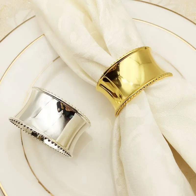 Gold napkin rings Matt Silver napkin rings NH-80