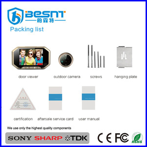 Einfach zu installieren <span class=keywords><strong>3</strong></span>,0 Zoll türklingel viewer, Bewegungserkennung nachtsicht digital video türspion viewer kamera BS-MK05A - Product Image 4