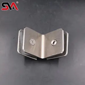 SVA-010 China Customized Shower Hotel Office Door Fitting 90 Degree SVA Glass Clip Wall to Glass Fixing Bracket Clamp Holder