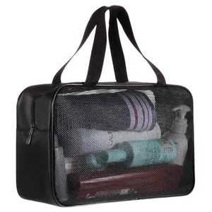 Camping Travel Gym Tas Perlengkapan Mandi Jaring Tas Perlengkapan Mandi Caddy Tote Bag Tas Makeup Casing Khusus untuk Wanita Pabrik OEM