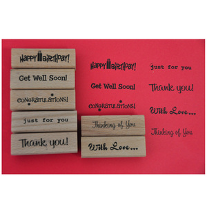 Mp7pk — <span class=keywords><strong>timbres</strong></span>-<span class=keywords><strong>poste</strong></span> joyeux anniversaire en caoutchouc, estampillés sur le bois, personnalisés - Product Image 4