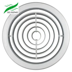 Круглый потолочный диффузор для кондиционирования воздуха, алюминиевое регулируемое кольцо, сопло, воздушный диффузор hvac