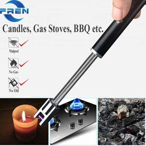 Encendedor de Metal Recargable por USB para Barbacoa, <span class=keywords><strong>Chimenea</strong></span> y <span class=keywords><strong>Velas</strong></span>, con Impresión de Logotipo Personalizado, 7 Colores, Certificado CE, Muestra Gratis - Product Image 2