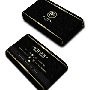 Paper Business Card Hot Sale Custom Logo Printing Durable Black Luxury Business Card Paper