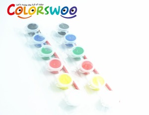 Hot Sale Non Toxic Cheap Price Water Based Non Washable Water Proof 3ml 6 Color Joined Kids Craft Smart Acrylic <strong>Canvas</strong> <strong>Paints</strong> - Product Image 6