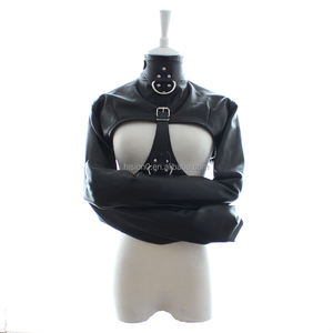 <span class=keywords><strong>Lingerie</strong></span> Sexy in Pelle PU con Imbracatura per il Seno Aperta e Mani Legate - Product Image 1