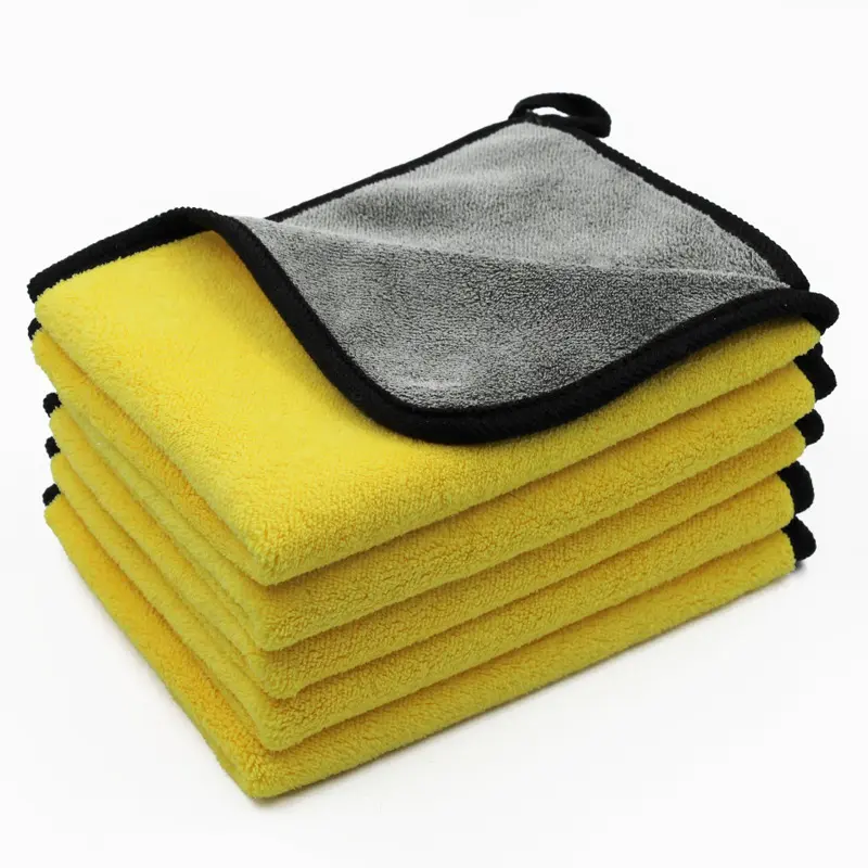 Double-Side Pluche 30*60Cm Microfiber Doek Voor Auto Wassen En Thuis Polijsten Wassen Detaillering