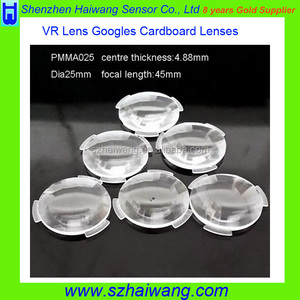 Óptica de 25mm 34mm 37mm Diámetro Google Cartón 3D VR Lente <span class=keywords><strong>Biconvexa</strong></span> lentes de cristales de Acrílico - Product Image 5