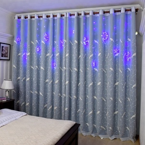 Tenda Oscurante con Motivo di Uccelli Ricamato in 3D, Tessuto per <span class=keywords><strong>Tende</strong></span> con Luci LED per Soggiorno e <span class=keywords><strong>Camera</strong></span> <span class=keywords><strong>da</strong></span> <span class=keywords><strong>Letto</strong></span> - Product Image 5