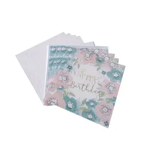 Hot stamping special fancy paper custom printing beautiful gift card happy birthday,custom birthday card designs