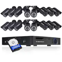 16個のCCTV赤外線デイ/ナイトカメラ監視セキュリティシステムを備えたAHD DVRキット