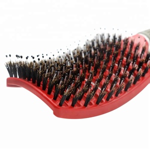 Spazzola per Massaggio con Manico in Gomma Antistatica, Setole di Cinghiale e Nylon, Design Curvo - Product Image 6